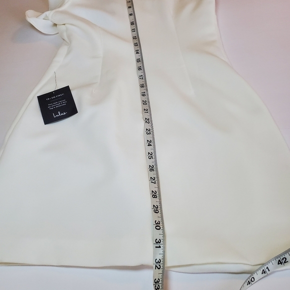 Lulus Dinah White One Shoulder Dress Sz M - Picture 11 of 17